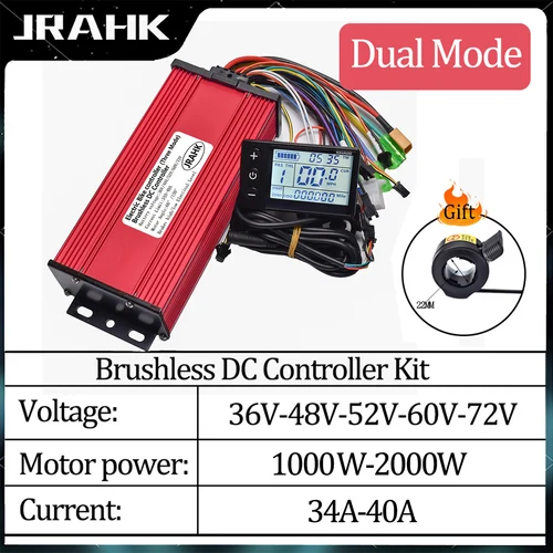Imagen 1 del producto JRAHK BLDC 72V 2000W Kit de controlador de bicicleta eléctrica 60v 48v 2000w controlador 36v 1000w Kit de Scooter eléctrico accesorios para bicicleta eléctrica