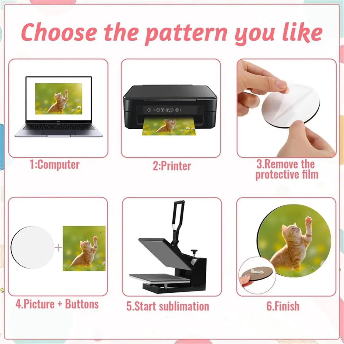 30Pcs Sublimation Buttons Blanks with Pins 3 Inch MDF Buttons Pins Sublimation Blanks Christmas for School Projects