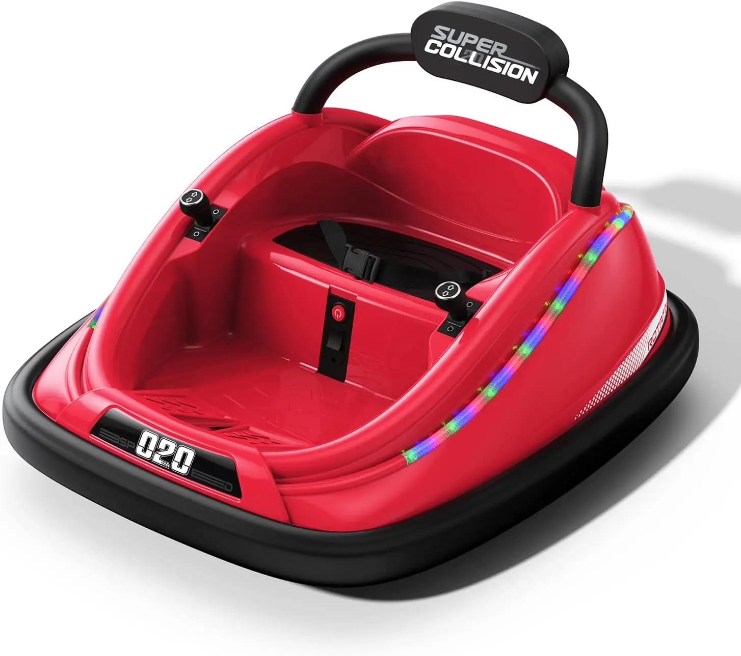 Electric Bumper Car with Remote, Music for Kids Ages 1-6, Unisex Gift, Red