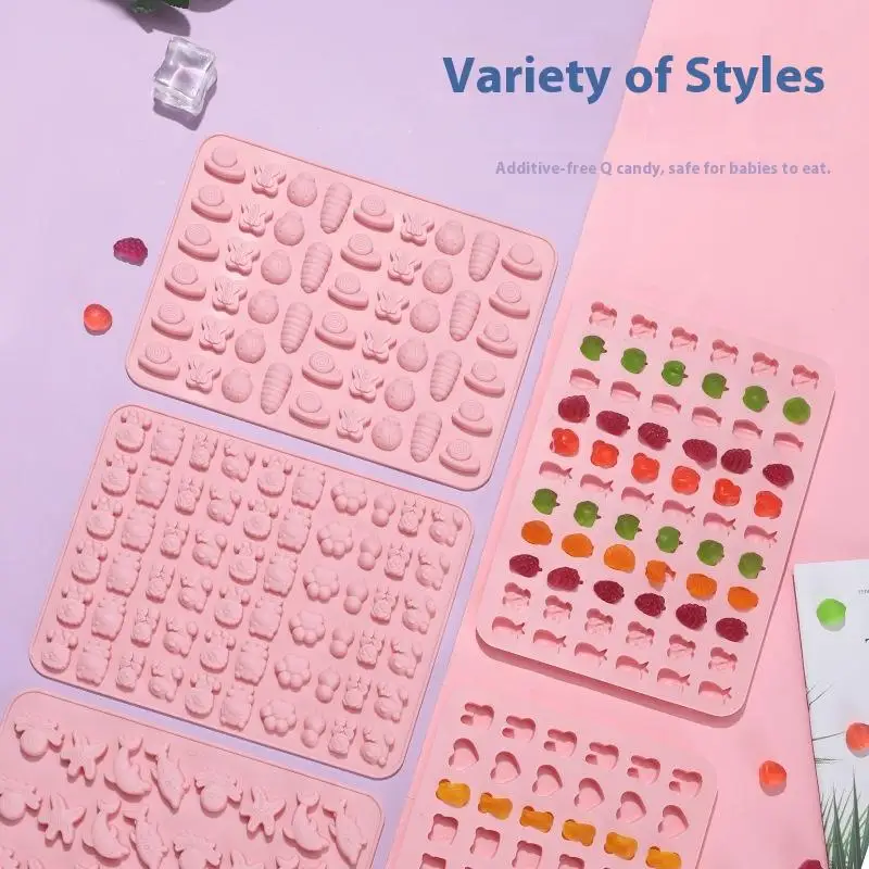 قالب حلوى كاواي غائر - مجموعة أدوات صنع جيلي صغيرة من السيليكون بدرجة الطعام، شوكولاتة مقاومة للحرارة وقالب أغذية الأطفال [YY26]