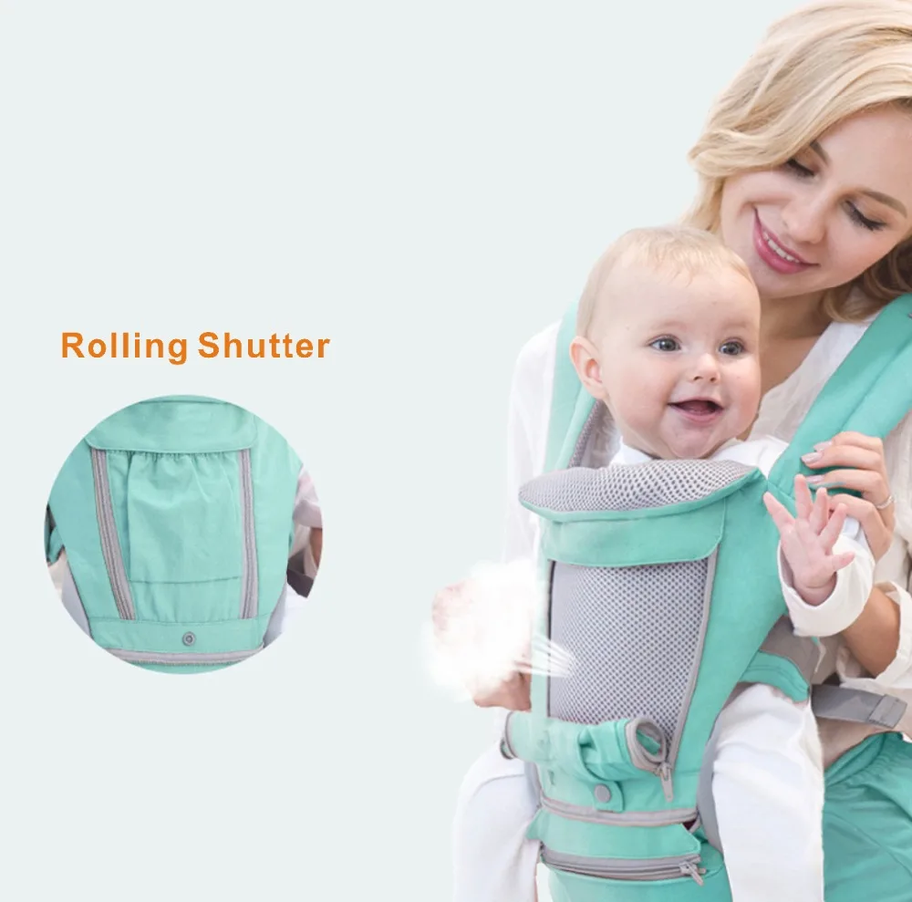 Ergonomic Baby Carrier Infant Kid Baby Hipseat Sling Front Facing Kangaroo Baby Wrap Carrier for Baby Travel 0-36 Months