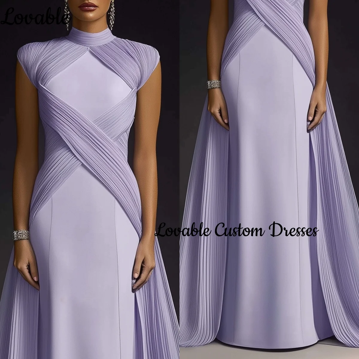 

Вечерние платья по индивидуальному заказу, трапециевидное платье длиной до пола, женское элегантное роскошное платье с рюшами на молнии и короткими рукавами فستان حفل