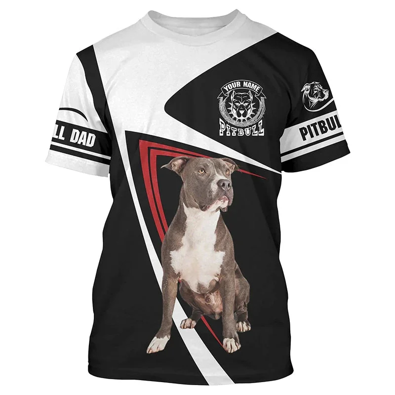 3D Rottweiler Printed Men\'sT Shirt Summer Casual Breathable O Neck Short Sleeves Street Tops Custom Name Kid Men Clothing