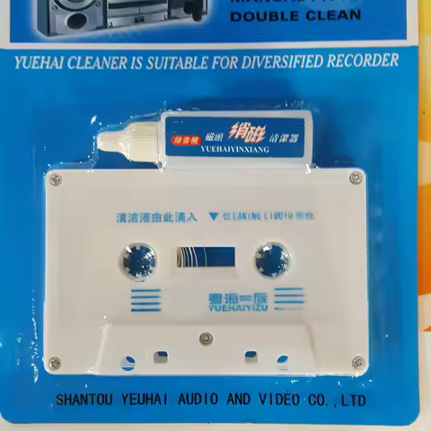 Audio Cassette Head Cleane NEW Portable Wet Type Cassette Tape Head Cleaner Demagnetizer For -Audio Deck Players