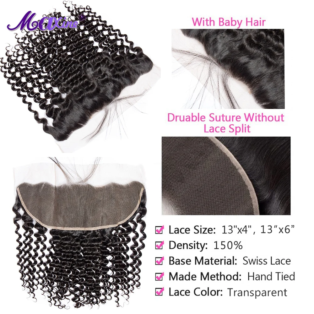 12A 딥 웨이브 번들(Hd 클로저 포함) 13X6 레이스 정면 번들 포함 딥 웨이브 100% 인간 헤어 번들 클로저 포함 곱슬머리