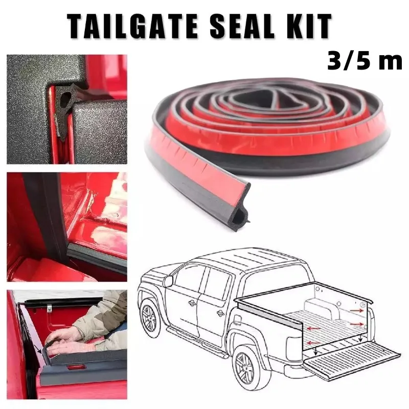 3/5m Universal Tail Door Sealing Strip Weather Stripping Sound Insulation Strip for Pickup Truck