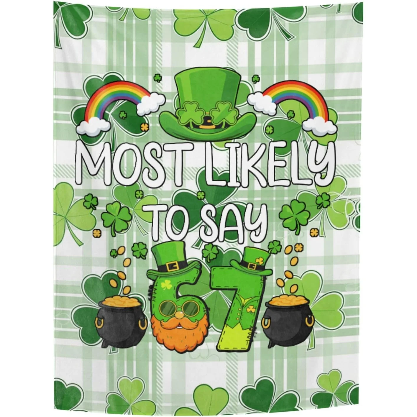 Most Likely to Say 67 St Patricks Day Blanket Gifts for Women Thick Warm Bedding