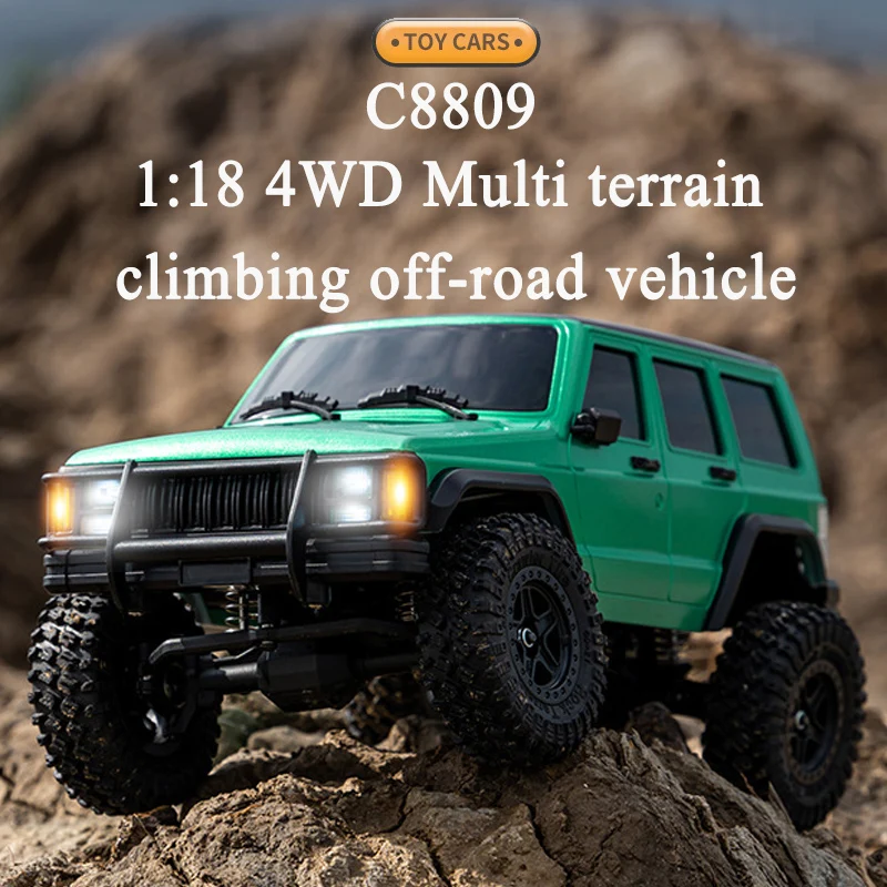 C8809 1/18 RC Auto 2.4G Telecomando Crawler 4WD Arrampicata Elettrica Fuoristrada Modello di Auto Giocattoli per I Bambini