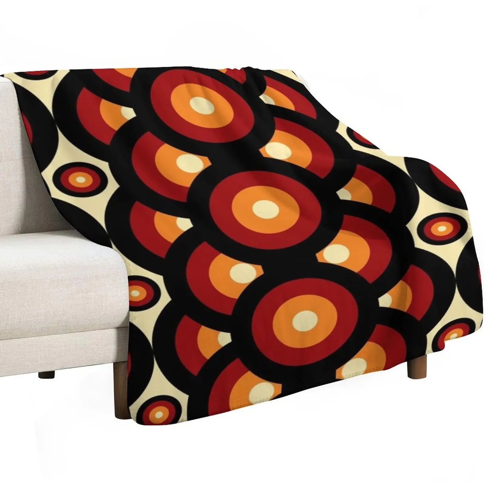 60s 70s Style Retro Vintage Mid-Century Throw Blanket Picnic Baby bed plaid Furry Blankets Sofas Of Decoration Blankets