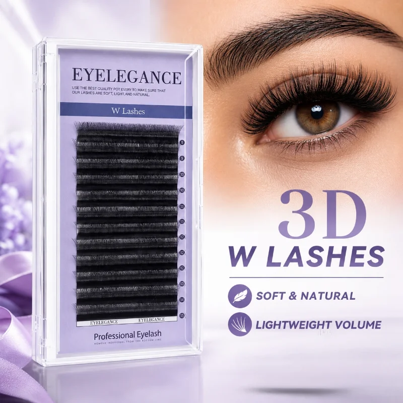 Eyelash Extensions Premade Volume Natural Soft 3D W Shape Eyelashes wimpers extensions pre made fans