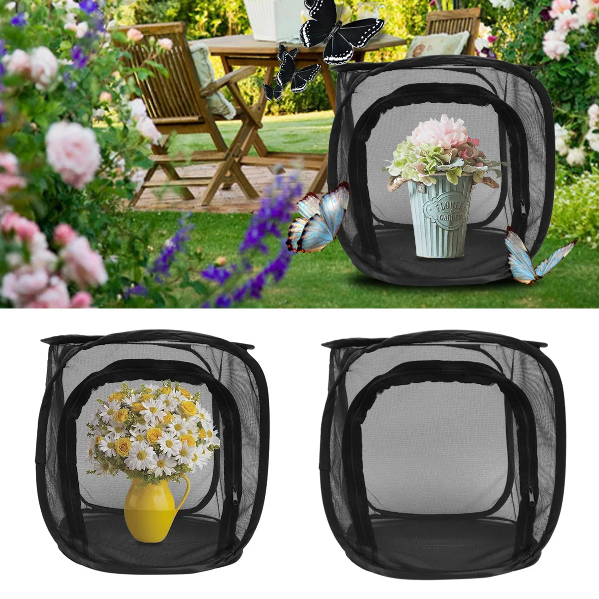 1pc Pieghevole Rete Per Insetti Gabbia 30X30Cm Esplorazione Della Natura All'aperto Per I Bambini Leggero Bug Catcher Box Giardino Educativo