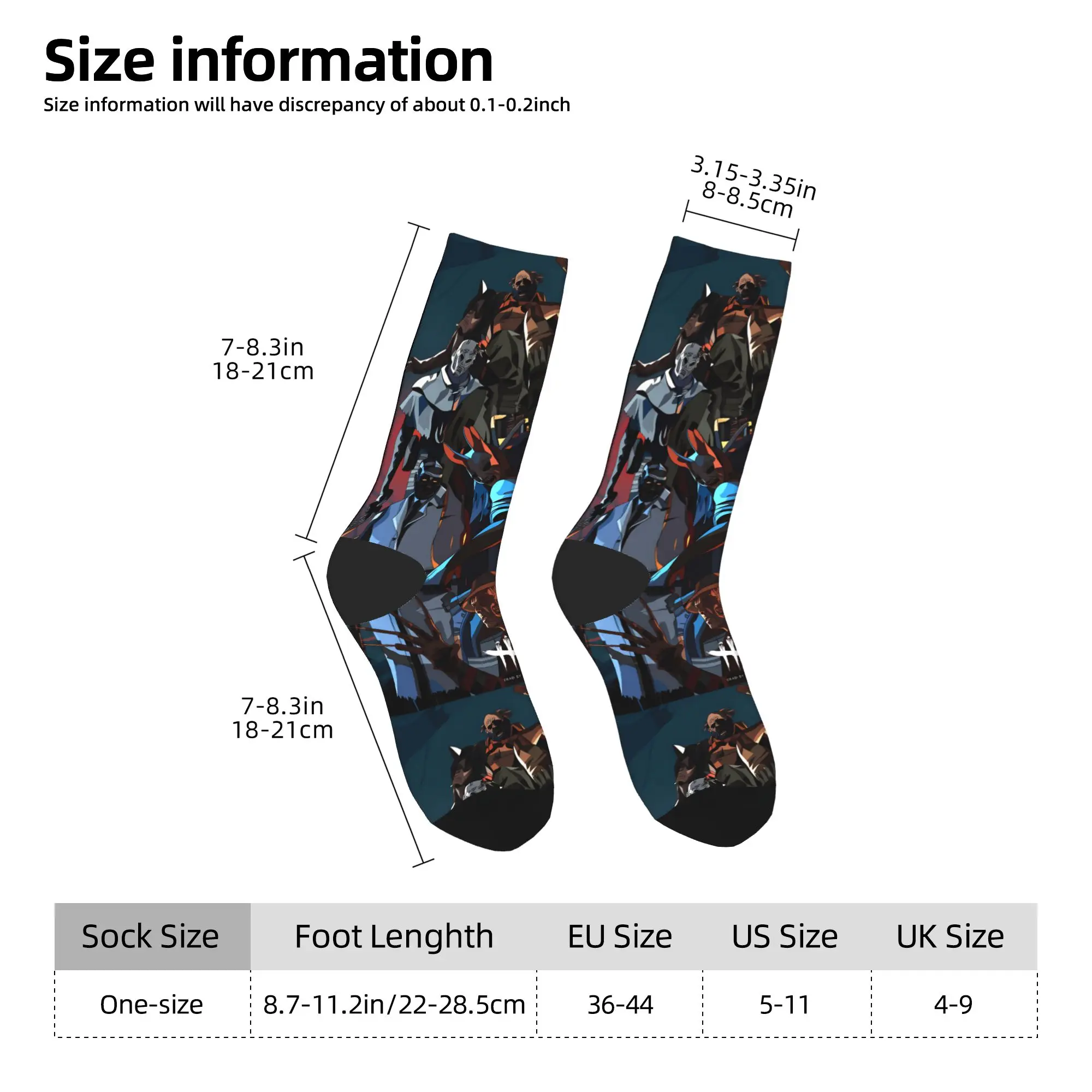 Jeu d-deads-by-d-daylight bas motif chaussettes de loisirs automne chaussettes antidérapantes unisexe hommes course sport chaussettes souples