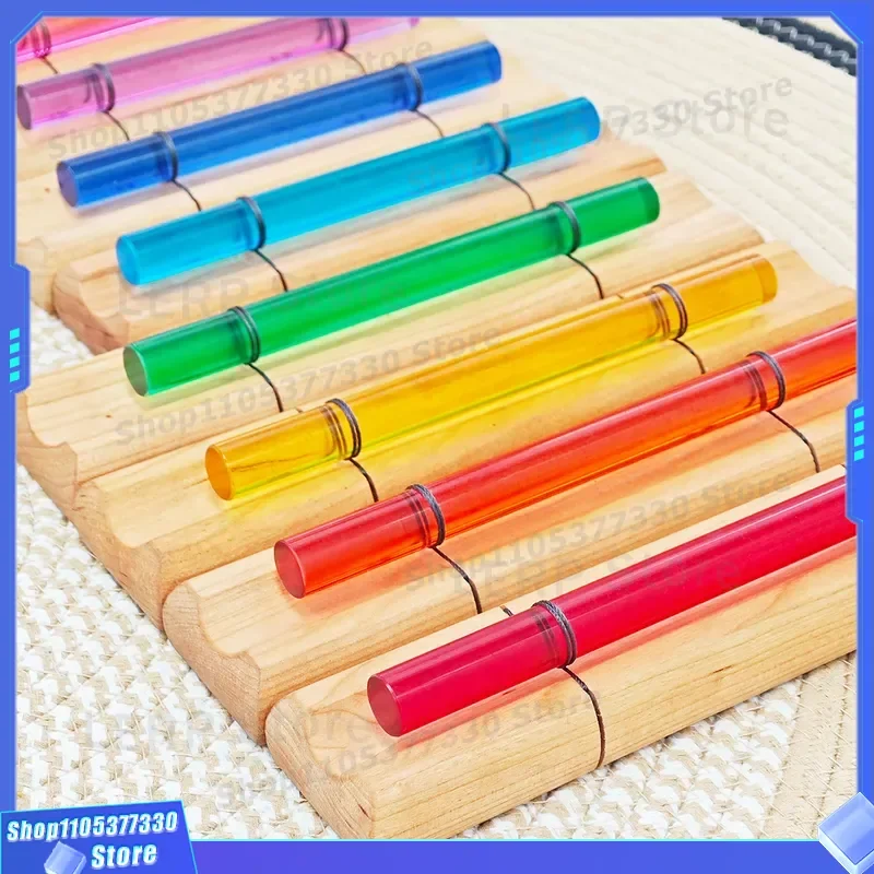 Seven Tone Crystal Singing Bell Beam Meditation Healing Instrument for Stress Relief Sound Therapy Single Beam Chakra