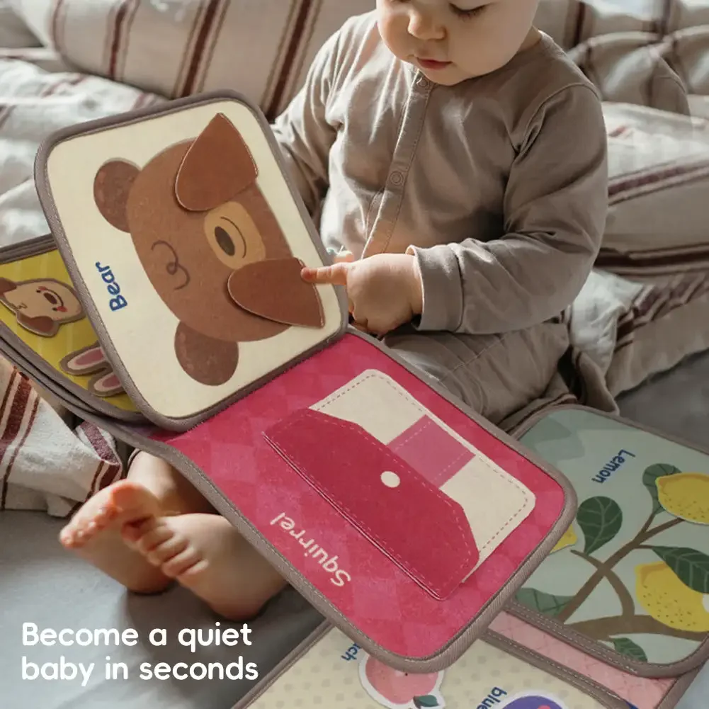 Soft Book Montessori quiet cloth book Parent-Child Interaction Learning Toys for Babies 0-3 Years and Up Enlightenment Puzzle