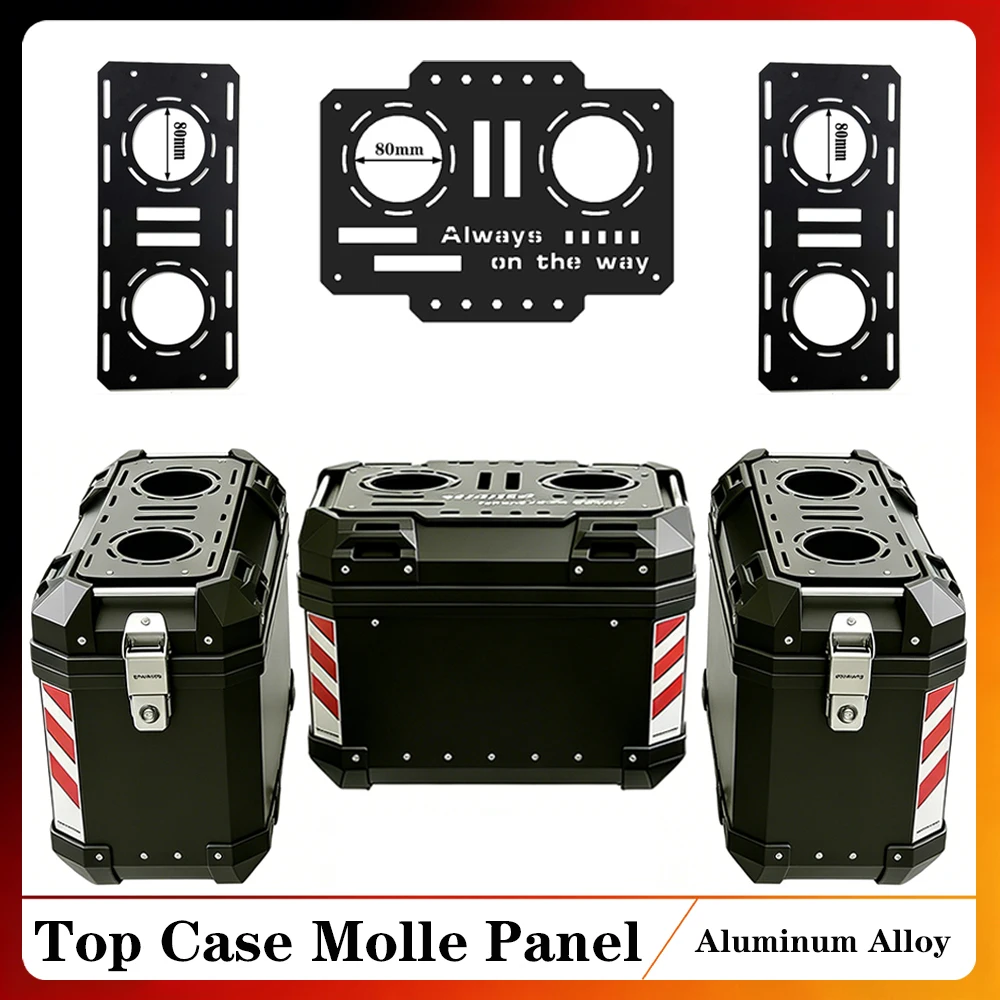 

Motorcycle Trunk Side Box Top Case Molle Panel Aluminum Alloy Tactical Storage Box Universal Modular Organizer Hanging Panel