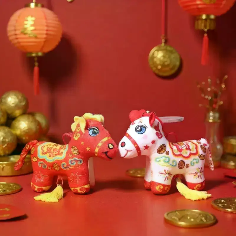 

Cute Lifelike Animal Year Horse Mascot Stuffed Doll Pendant Backpack Hanging Ornament