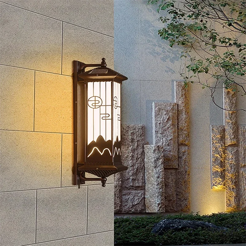 SOURA Contemporary Solar Outdoor Wall Lamps Simplicity Waterproof Creative Balcony Hallway Courtyard Villa Gate Hotel