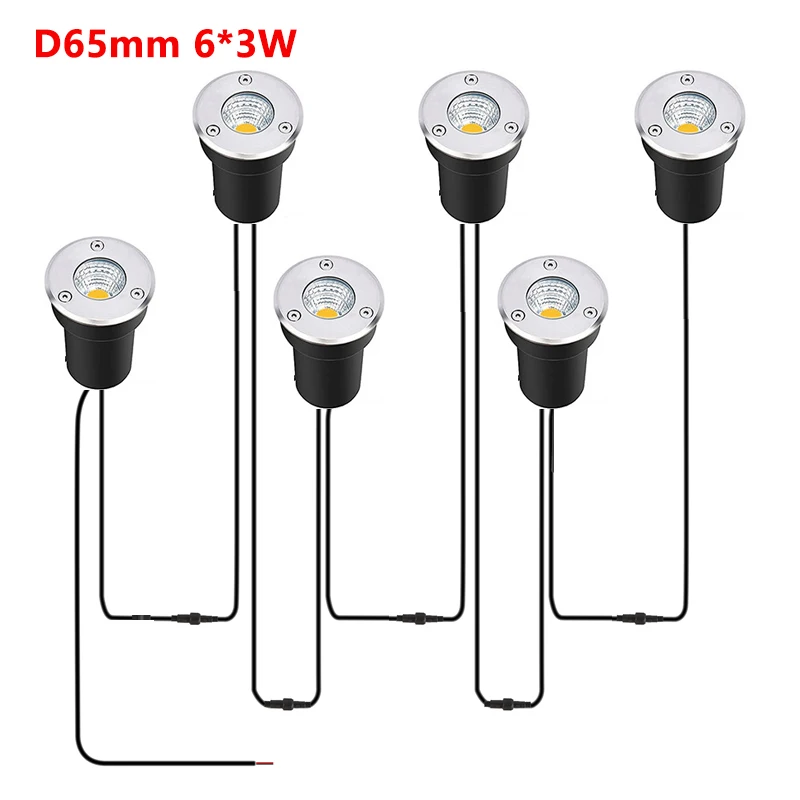 IP67 Waterproof Recessed Inground LED Underground Light With 2M Detachable Wire AC220V DC24V Out Garden Path Landscape Spotlight