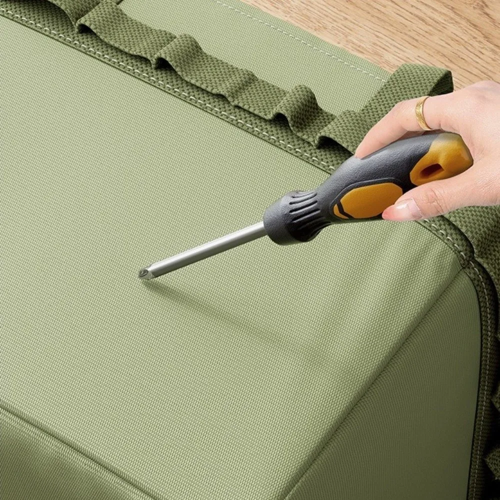 Multifunctional Foldable Tool Bag Thickened Large Capacity Heavy Duty Tool Bag Side Pocket Oxford Fabric Hardware Carry Pouch