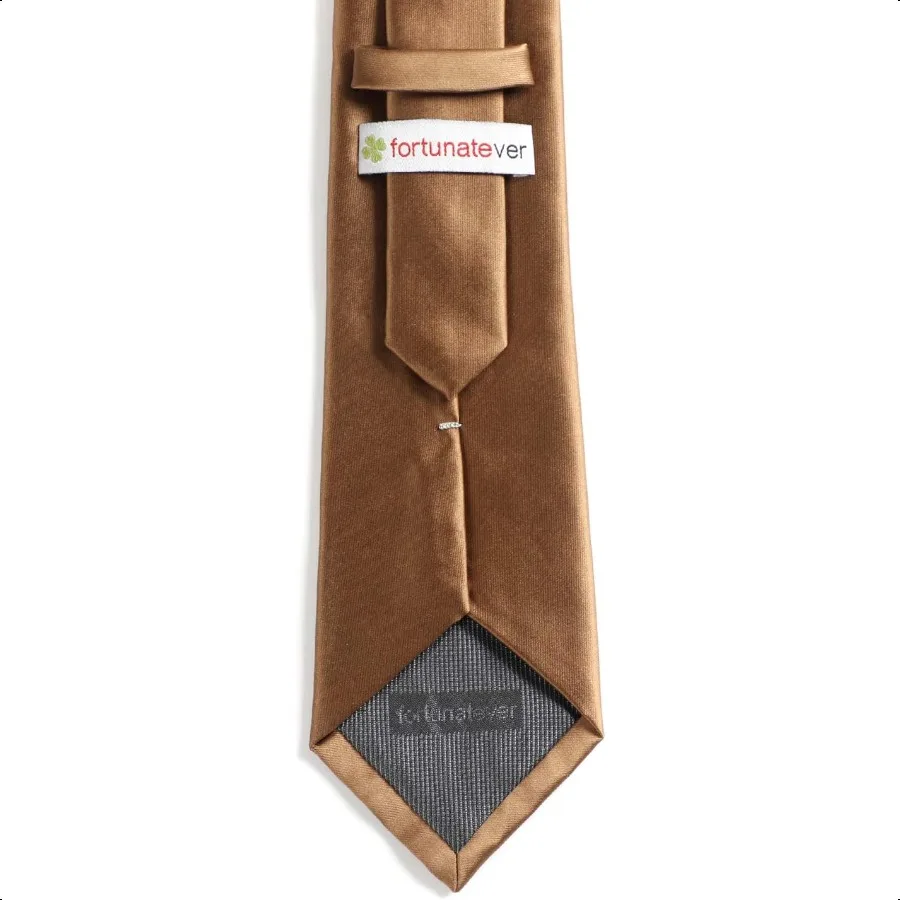 Cravatta da uomo in raso solido da uomo con fazzoletti Cravatte fatte a mano da uomo con confezione regalo