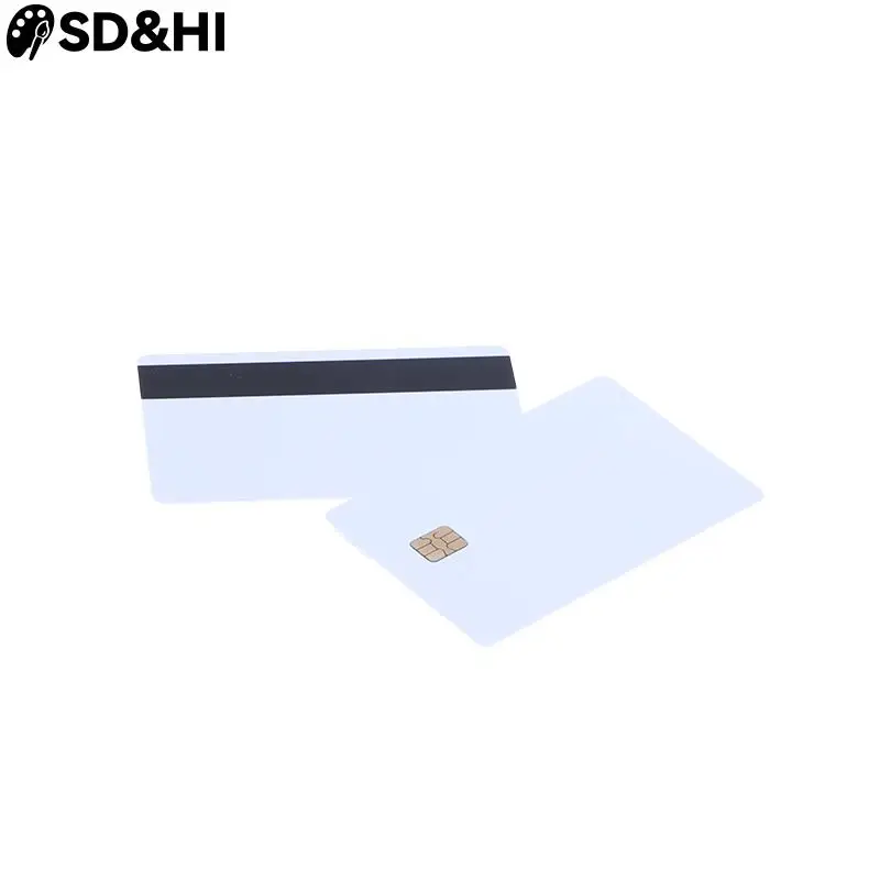 5 Pcs Sle4442 Chip Blank Smart Card With Magnetic Strip Hico 3 Track Inkjet PVC Contact Type Composite IC Card