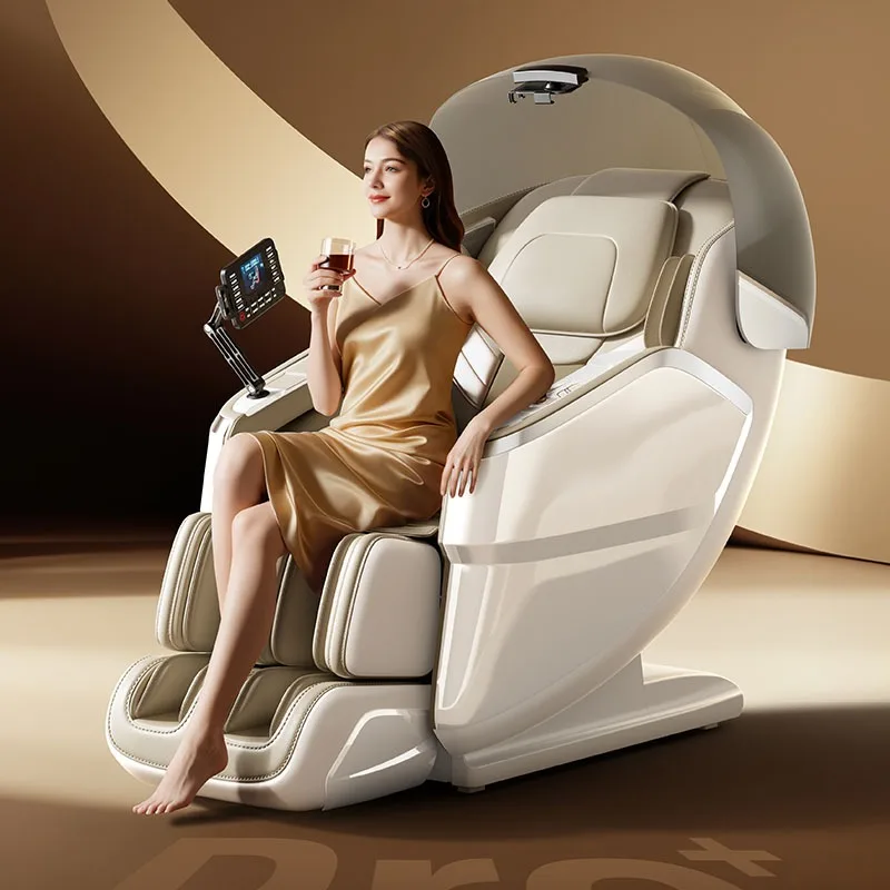 2026 Electric  Zero Gravity Full Body 4d Luxury Shiatsu Heating Recliner Body Dual Core Sl Track Massage Chair