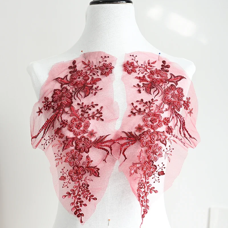 Новинка, белая вышивка, бусина для ногтей, цветок, кружевное декольте, ткань для рукоделия, искусственная вышивка, аппликация, одежда, принадлежности для платья, ремесла