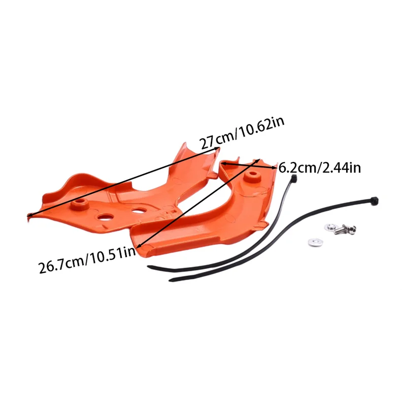 Orange front shock absorber protection cover for 20-22 frame, includes zip ties screws modified protective accessories