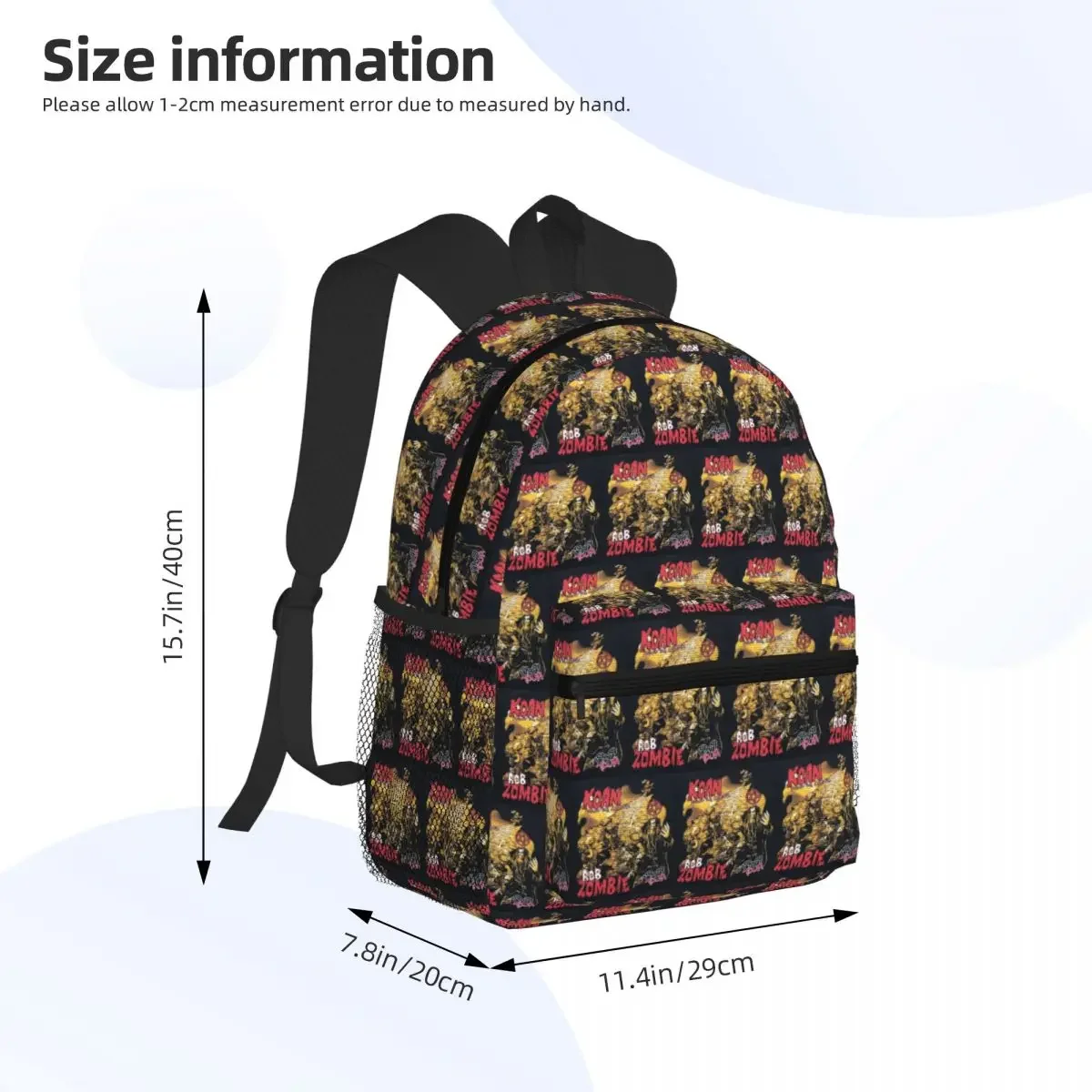 Korn Metal Rock Music Student Backpack School Bag Hiking Travel Daypack for Men Women Fashion Bookbag Shoulder Bags