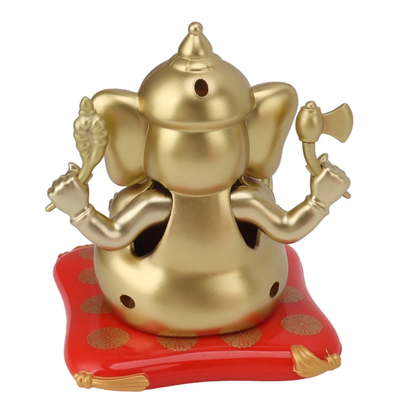 E5 Solar Powered Ganesha Elephant God Statue Indian Idol Figurine Elephant God Prays Wealth for Car ornaments Home Decor Crafts