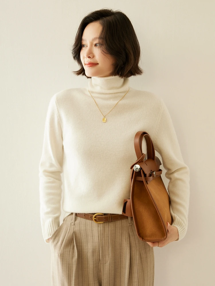 

Осень-зима, повседневный роскошный свитер на пуговицах, 100% кашемировый трикотаж, женские простые однотонные теплые топы с ворсом на шее