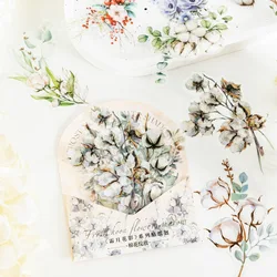 20pcs/1lot Kawaii Scrapbook Stickers frosty moon and flowering shadow Junk Journal Gold Planner Stationery Sticker  Decorative