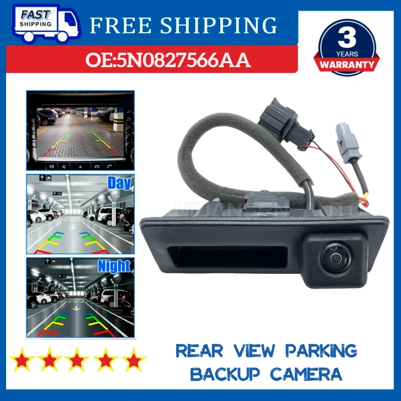 

5N0827566AA Rear View Reverse Backup Parking Aid Camera Trunk Release for Audi A4 A5 A6 Allroad Q3 Q5 S3 S5 5N0827566C 8K0980551