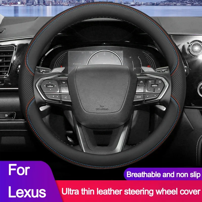 High Quality Leather Car Steering Wheel Cover for Lexus LS RX RX270 ES240 RX300 ES300h NX200 Braid on O Type Steering-Wheel