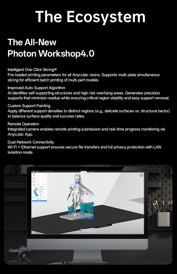 ANYCUBIC Photon P1 14K SLA LCD Resin 3D Printer With Wave Release Technology and Precision-Fitted Industrial-Grade Ball Screw