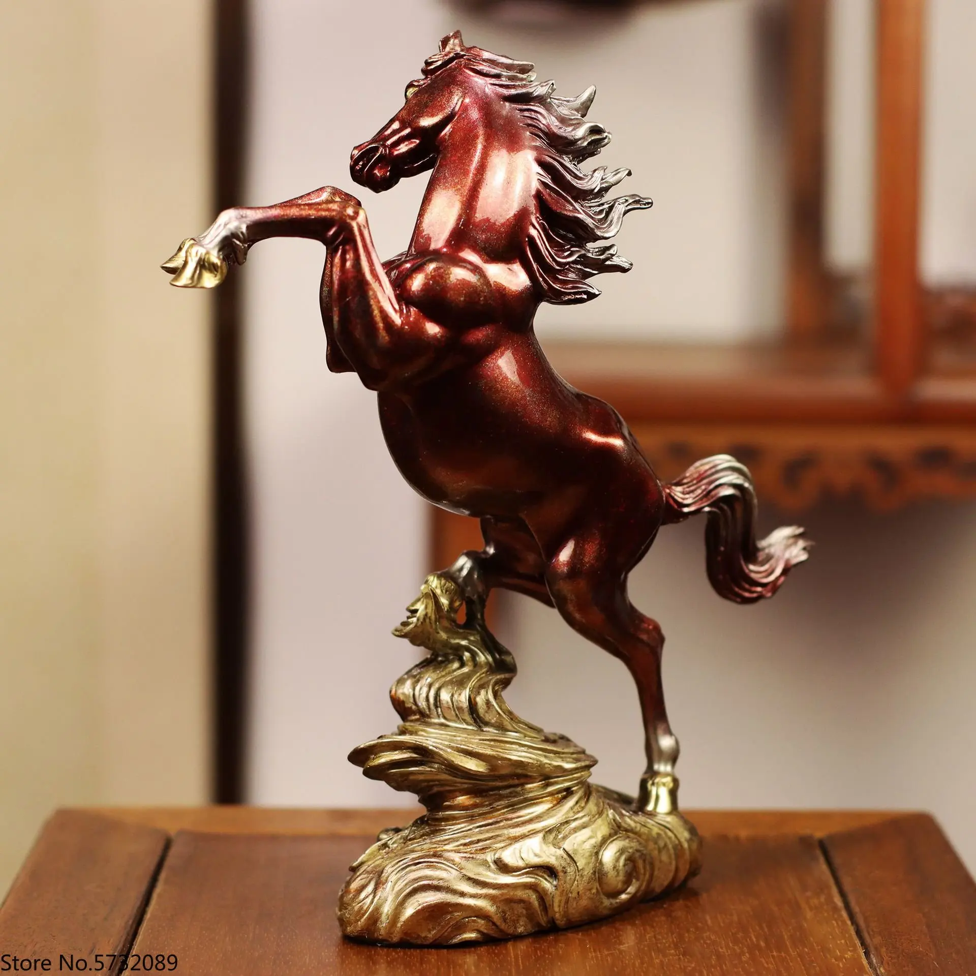 Qingyun Zhishang Bronze Horse Decoration Study, Living Room, Success, Decoration Decoration, Relocation and Opening