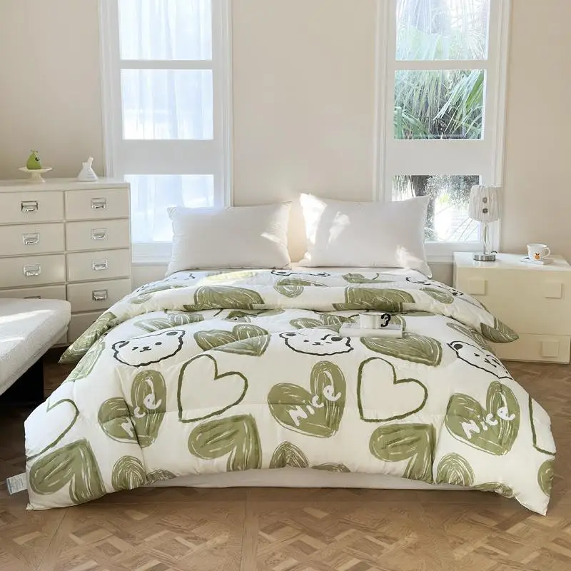 Thickened Winter Quilt Durable Student Dormitory Bedding Single Double Size Cotton Filling for Construction Site Workers