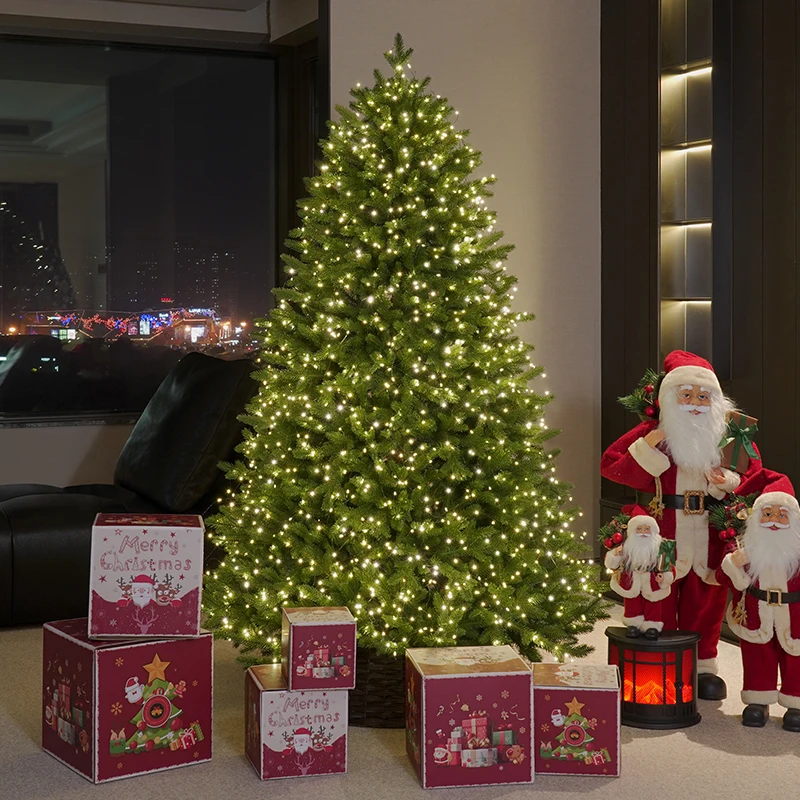 Árbol de Navidad de gran cifrado con luces, adornos para el hogar, paquete hecho a mano, adornos navideños, estilo ins, sentido avanzado