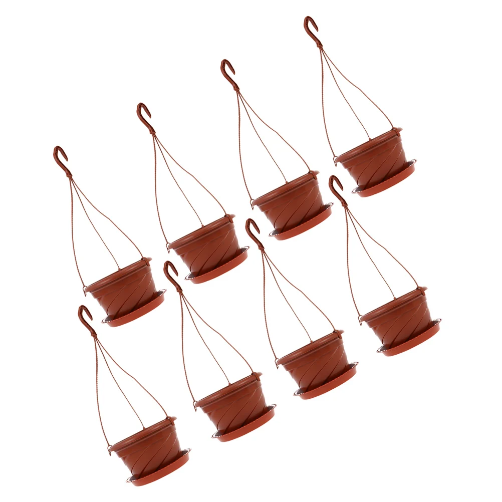 

8 set 8 Sets Hanging Flower Pot Plastic Planters Green Spider Pot Durable Space Saving Balcony Chlorophytum Garden Planter