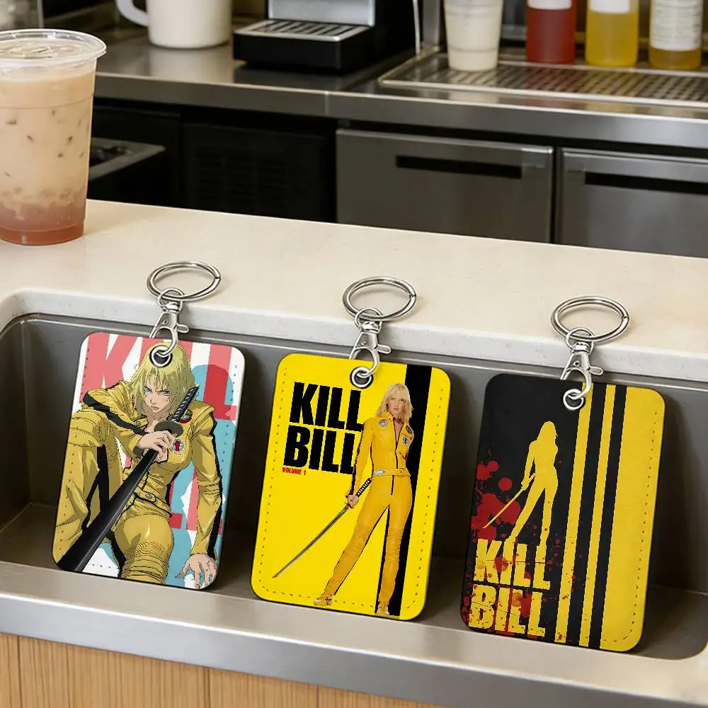 

Film K-Kill Bill Card Holder With Keychain For Access Card Bus Pass & Card Credit ID Bank Card Protective Case
