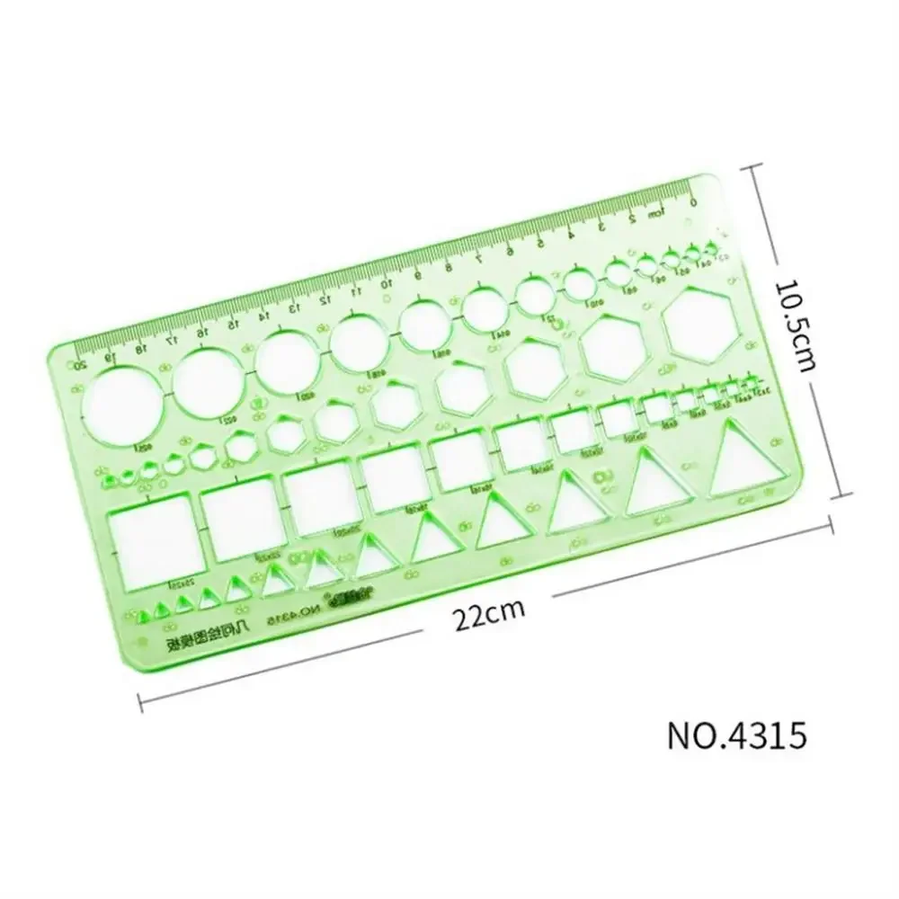 Многообразные пластиковые круги, геометрический шаблон, линейка, трафарет, измерительный инструмент, офисные принадлежности