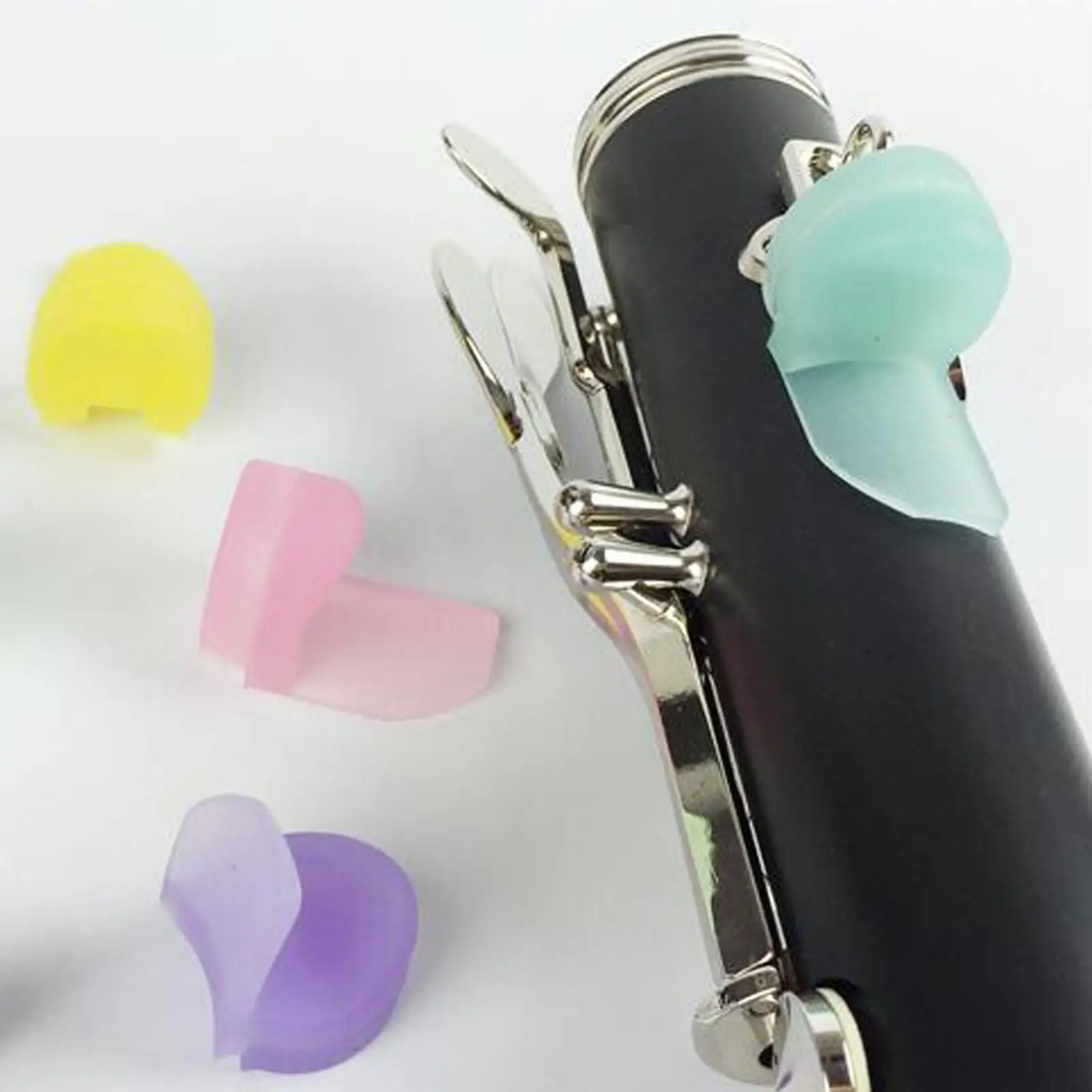 Clarinet Finger Rest Silicone Thumb Support Bright Color Cushion Protector Musical Woodwind Part for Clarinet Oboe