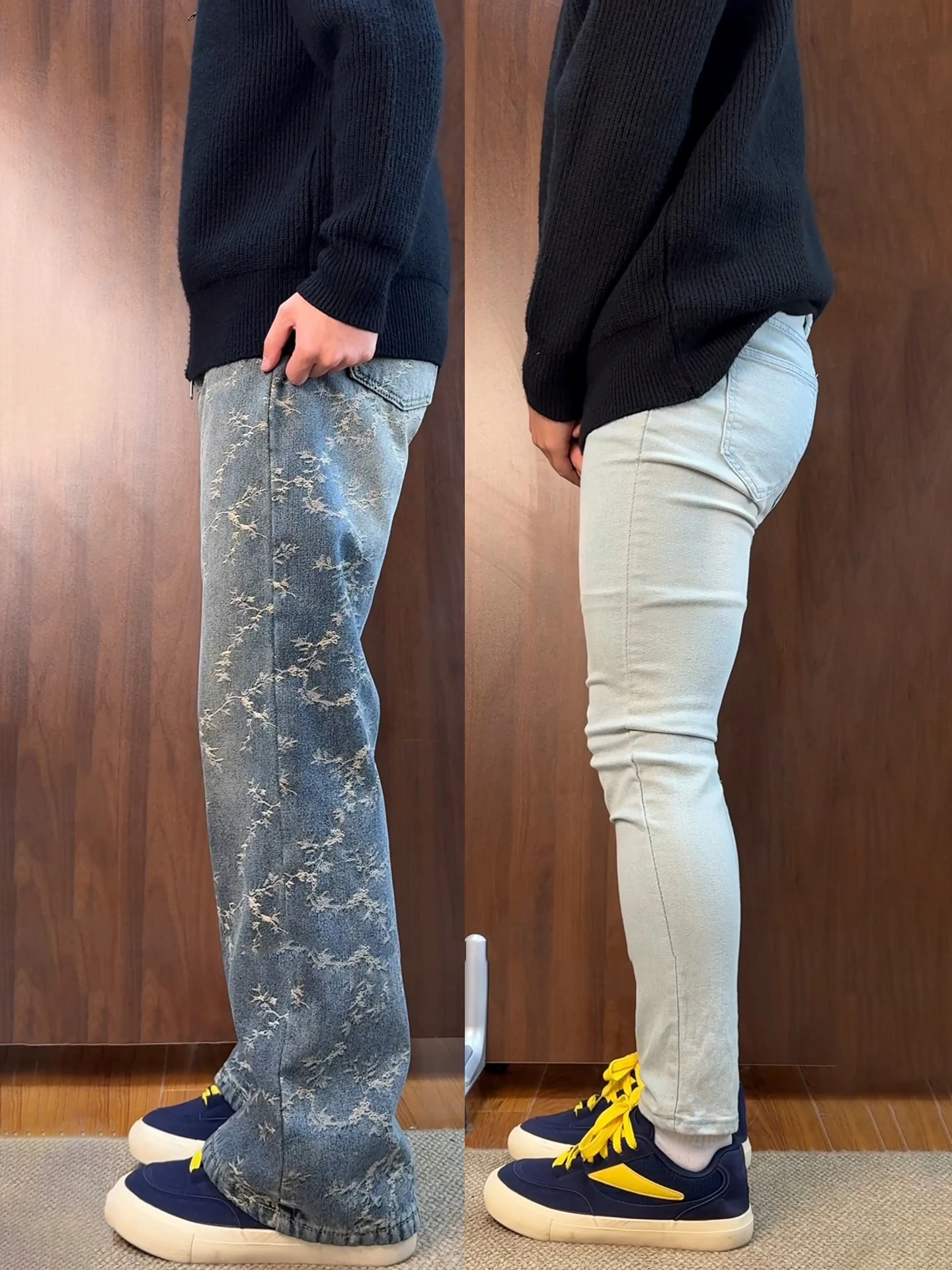 

Мужские джинсы в американском ретро-стиле, расклешенные, с эффектом стройности, повседневные, для весеннего сезона