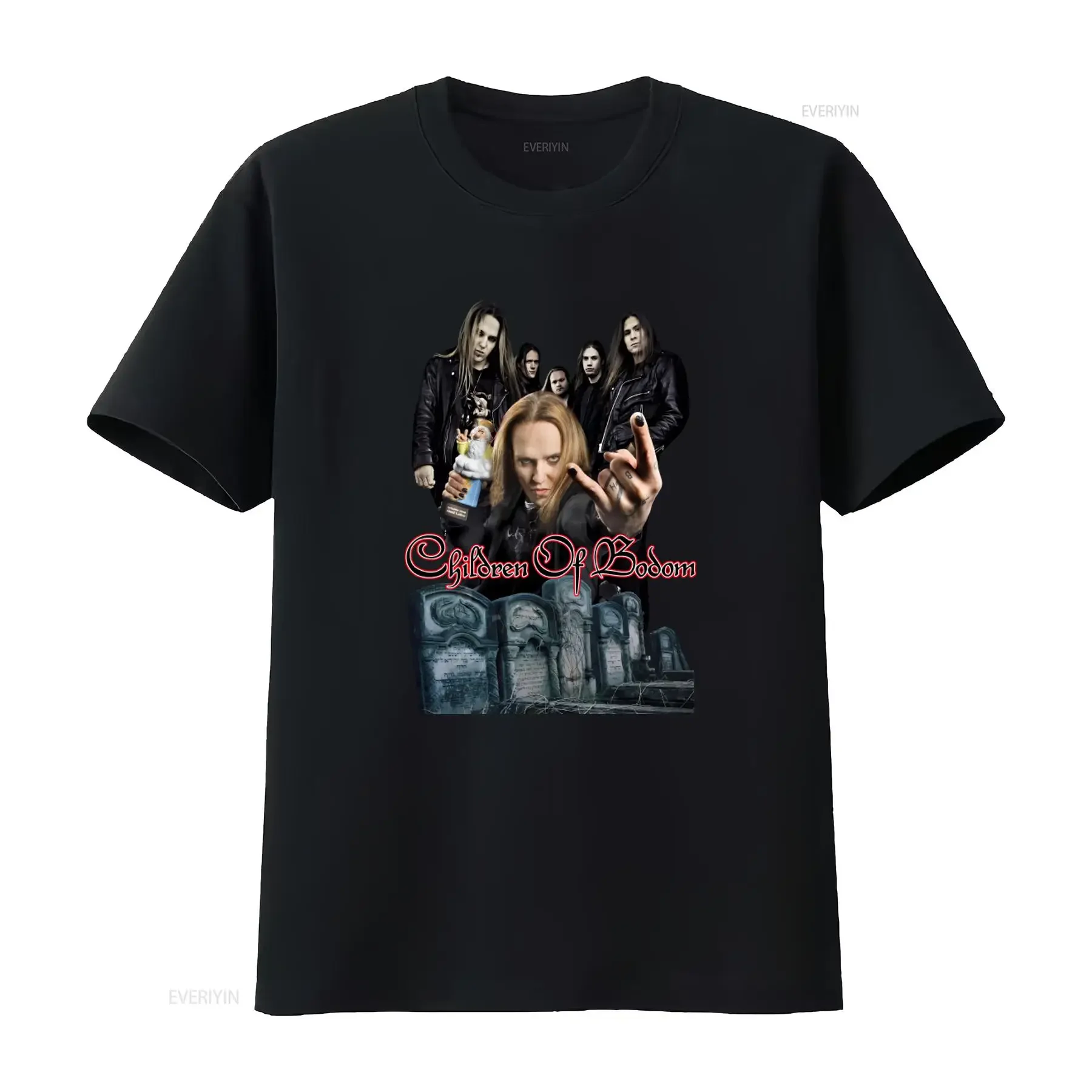 Children of Bodom T Shirt Melodic Death Metal Band for Men Medium Size Gothic Rock Design vintage Washed Unisex streetwear