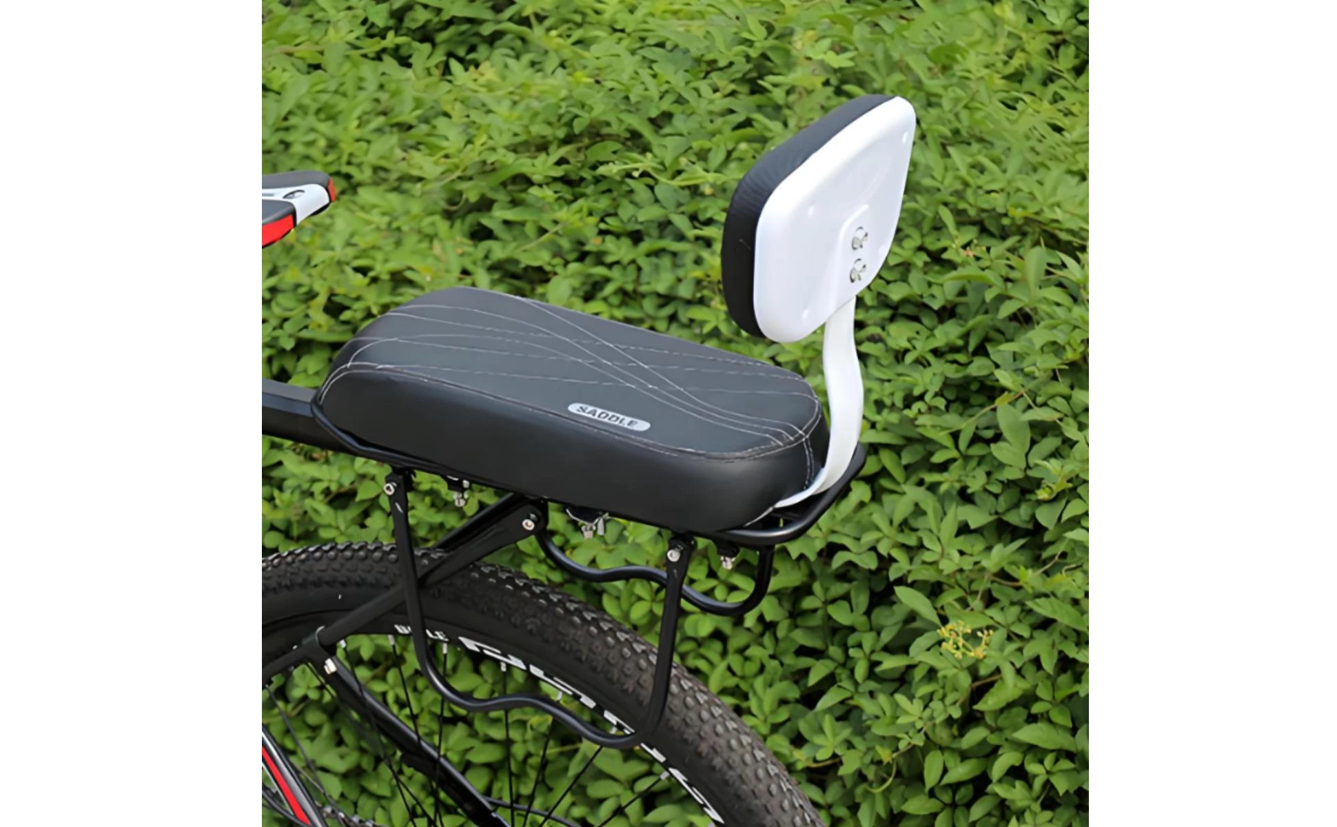 Cycle Seat with Backrest High-Elastic Sponge Rear Bike Seat Cycle Rear Cushion Washable Padded Bike Saddle Long-Lasting Cycle Seat with Backrest High-Elastic Sponge Rear Bike Seat Cycle Rear Cushion Washable Padded Bike Saddle Long-Lasting