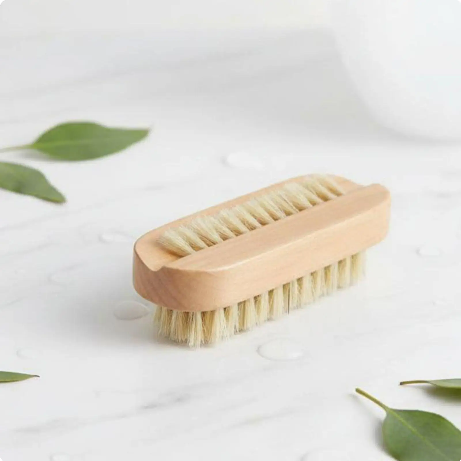 Bristle Cleaning Brush with Ergonomic Wooden Handle for Shower Foot Scrub and Pumice Stone Exfoliation for Smooth Feet Care