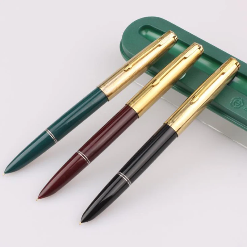 بطل 616 أصيلة أعلى جودة قلم حبر الحنين 616-2 الذهبي كليب غطاء قلم حبر إيريديوم غرامة بنك الاستثمار القومي 0.5 مللي متر لطلاب المدارس