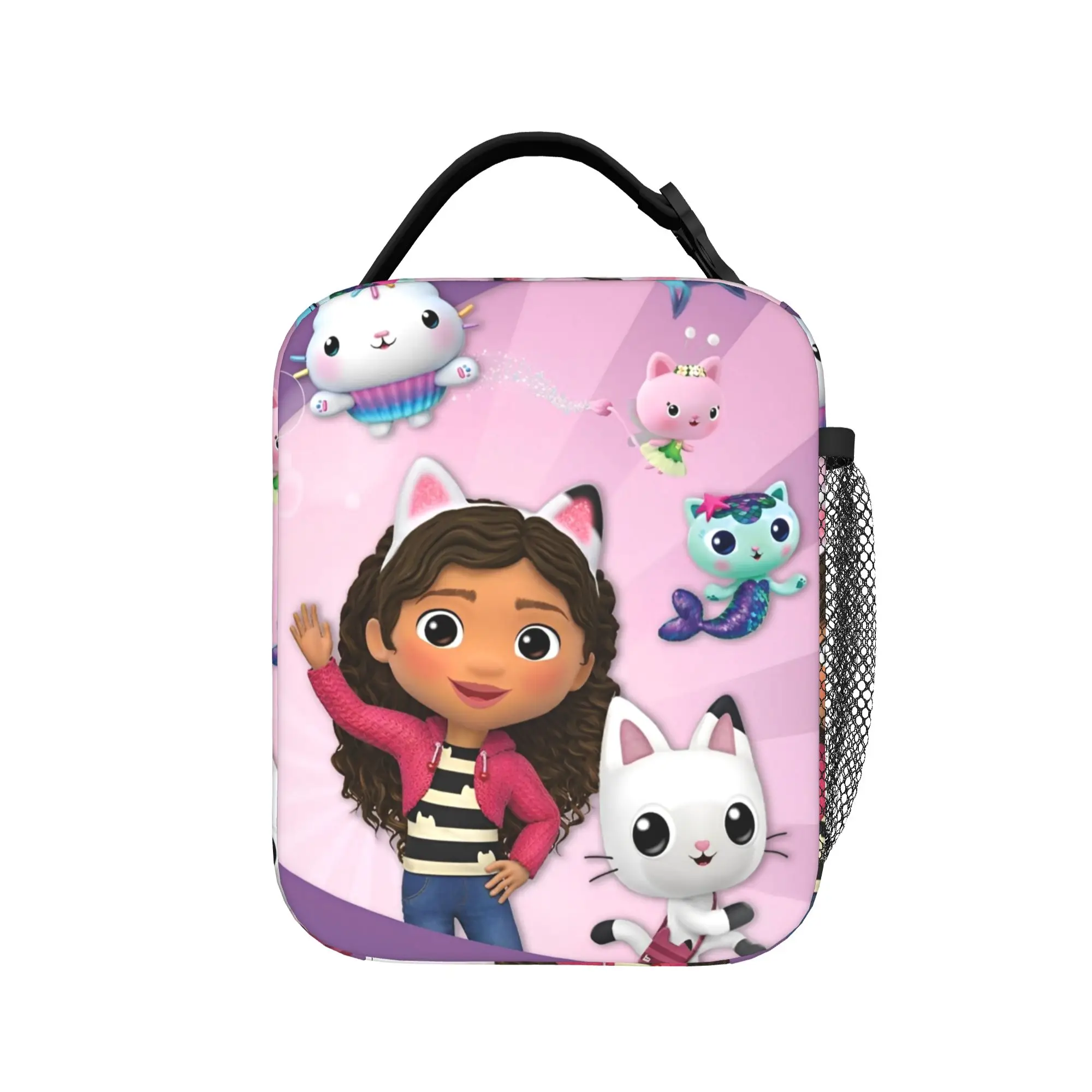 Cartoon Cute Gabbys Doll Houses Girl Insulated Lunch Bag High Capacity  Lunch Container Cooler Bag Tote Lunch Box College Picnic
