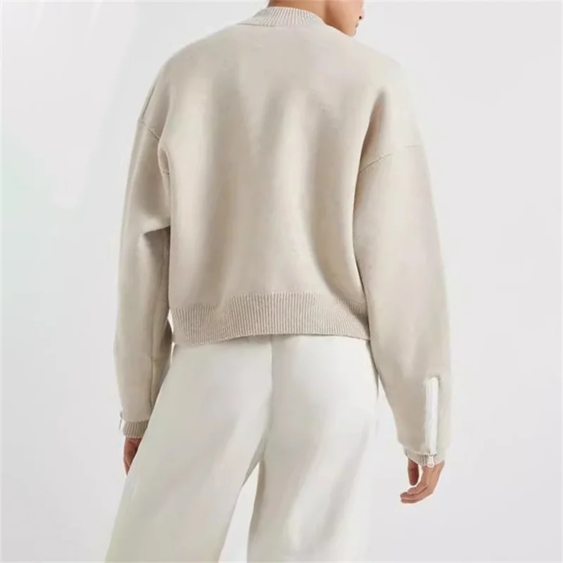 Cardigan for women New in elastic knitted slim fit long sleeved top for autumn 2024 Cashmere blend Women's sweater y2k knitwear