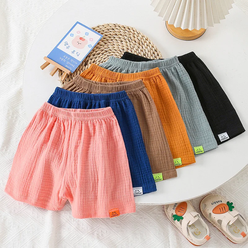 

1pcs Pure Cotton Summer Kids Shorts Girl Solid Color Short Baby Casual Pant Children Short Pant Boy Sport Clothing Outwear